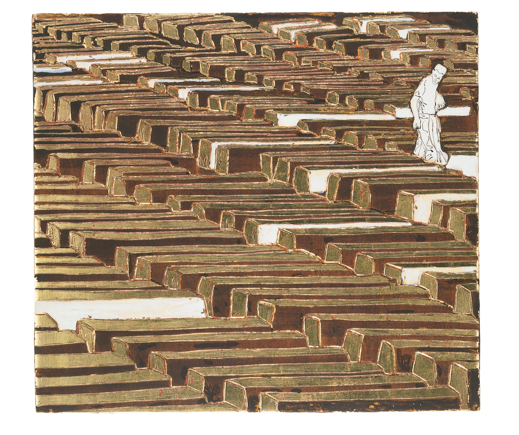 Kathrina Rudolph Malerei Kreidegrund Ornament Abstraktion